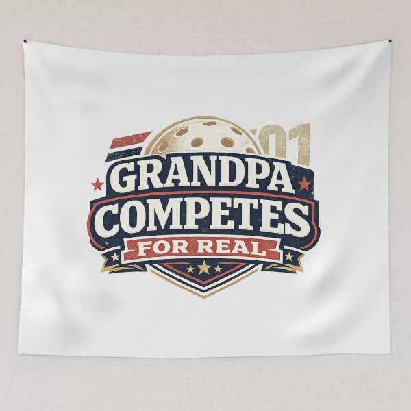 Item preview, Pickleball Grandpa Shirt – Grandpa Competes For Real – Tournament Style Gift for Grandfather designed and sold by Pickleball-Gift.