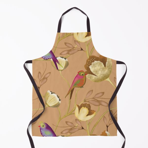 Item preview, Golden Aviary Elegant Songbirds and Ochre Blooms designed and sold by phatlizzardart.
