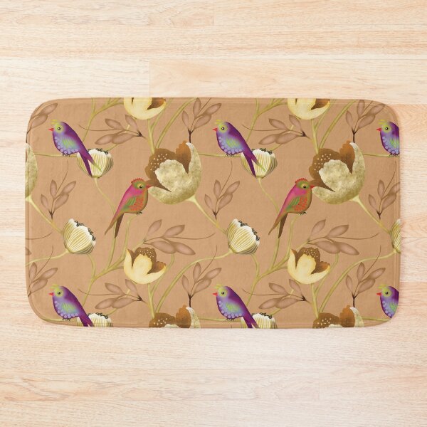 Item preview, Golden Aviary Elegant Songbirds and Ochre Blooms designed and sold by phatlizzardart.