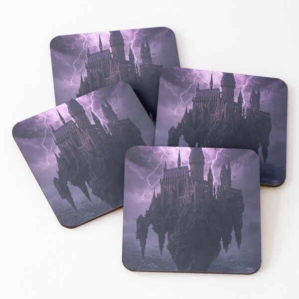 Item preview, Gothic Castle Stormy Cliff Lightning Dark Fantasy Art designed and sold by Kynura.