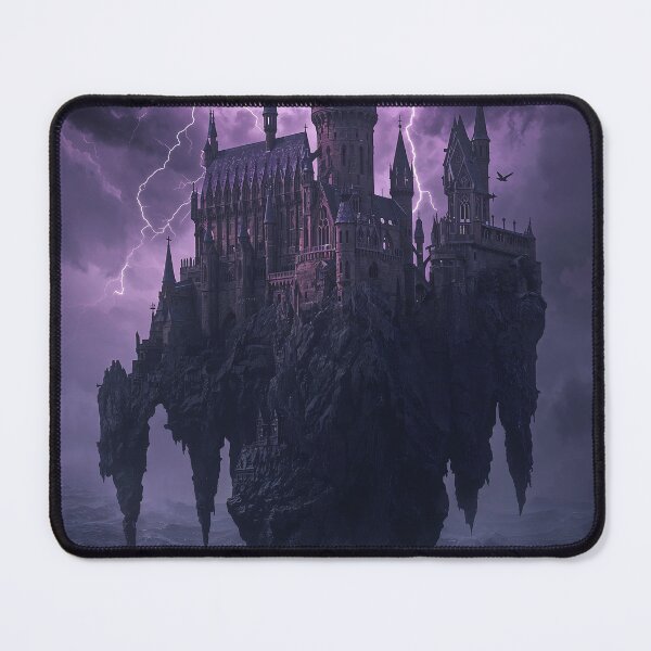 Item preview, Gothic Castle Stormy Cliff Lightning Dark Fantasy Art designed and sold by Kynura.