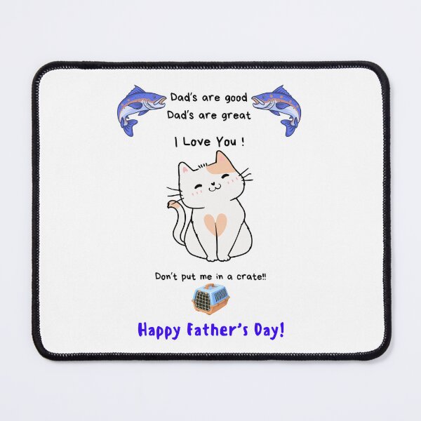 Item preview, Happy Father's Day No Cat Crate designed and sold by MYCatStuff.