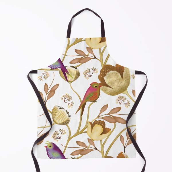 Item preview, Golden Aviary Elegant Songbirds and Ochre Blooms designed and sold by phatlizzardart.