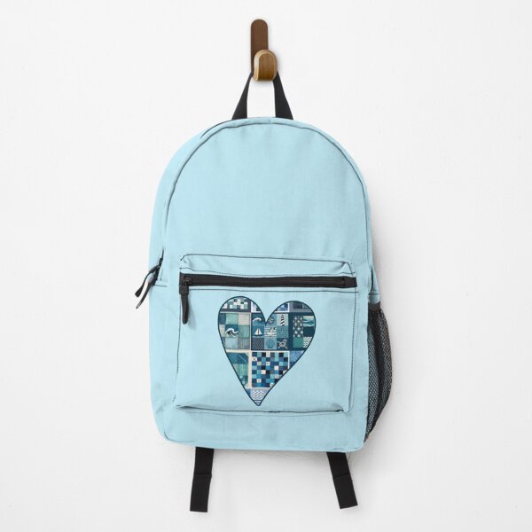 Item preview, Coastal Nostalgia Patchwork Heart - Faux Patchwork - Coastal Love Art Print 1/4 designed and sold by Beachy.