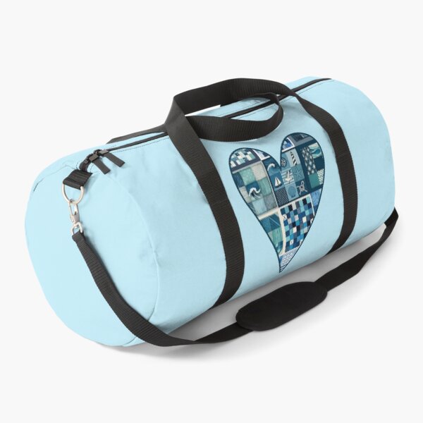 Item preview, Coastal Nostalgia Patchwork Heart - Faux Patchwork - Coastal Love Art Print 1/4 designed and sold by Beachy.