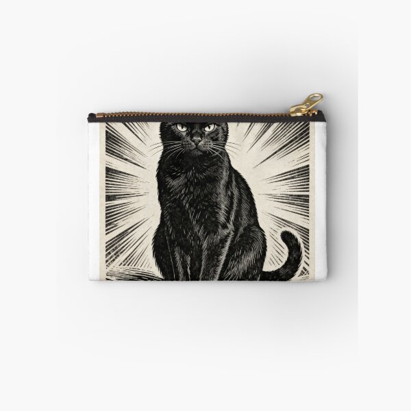 Item preview, I Am Not Your Luck Cat – Black and White Vintage Engraving Attitude Art designed and sold by CatVibesStudio.
