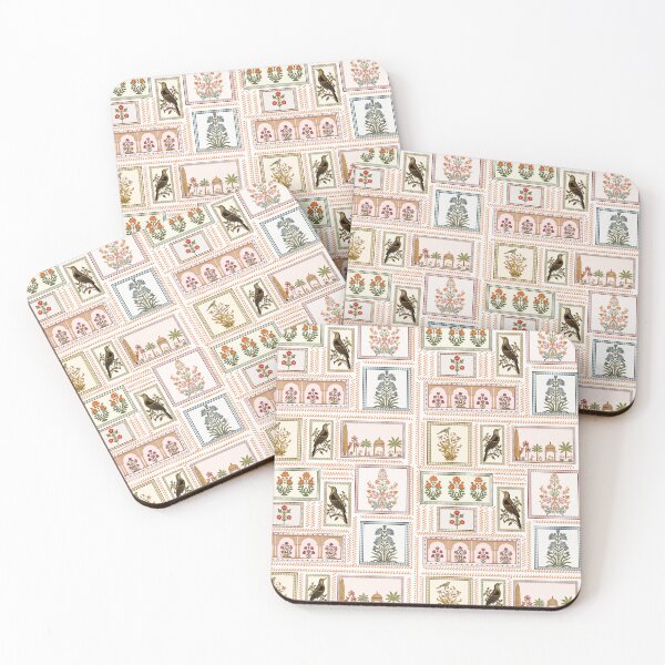 Item preview, Mughal Botanical Pattern with Peacocks, Vintage Indian Floral Palace Garden Art designed and sold by neenu-bhasin11.
