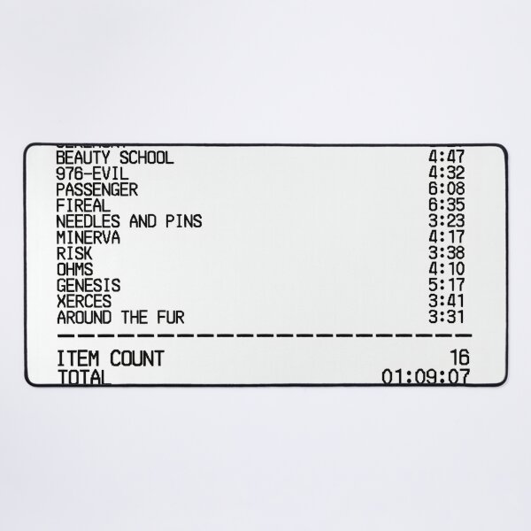 Item preview, Deftones Receipt designed and sold by HepticWives.