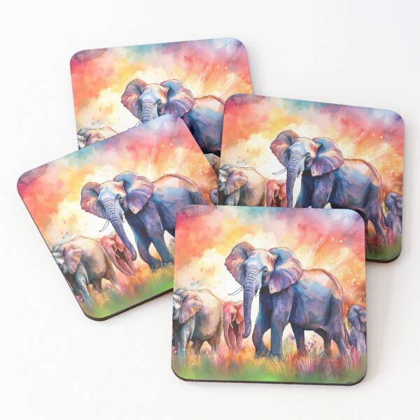 Item preview, Elephants in Watercolor designed and sold by MystAvalon.