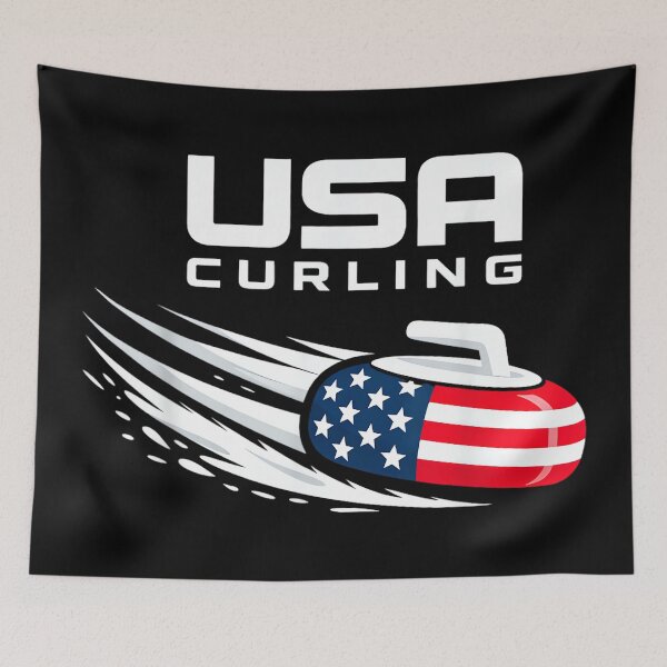 Item preview, Funny Curling USA Support American Flag Winter Sports Lovers designed and sold by MaryLReyes04.
