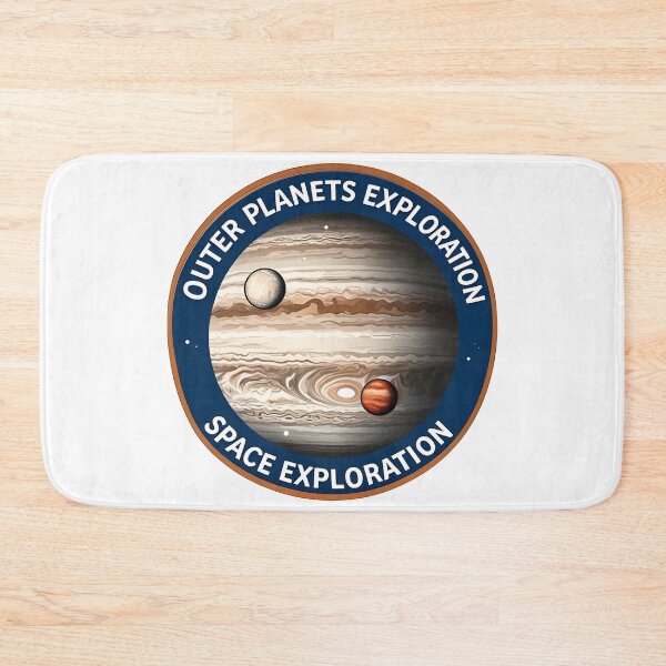 Item preview, Cute Solar System Illustration Outer Planets Exploration Jupiter Space Badge Design designed and sold by Uglyandcute.