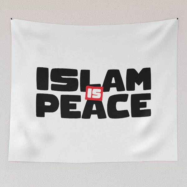 Item preview, Islam is Peace Bold Minimalist Typography Modern Islamic Art designed and sold by Miniature Store.
