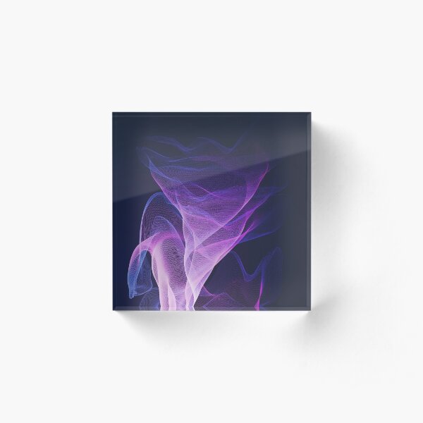Out of the Blue - Blue, Magenta and Ultra Violet Acrylic Block