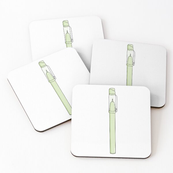 Item preview, Cute Green Pen Sticker – Pastel Study Aesthetic designed and sold by Papiertriangle.
