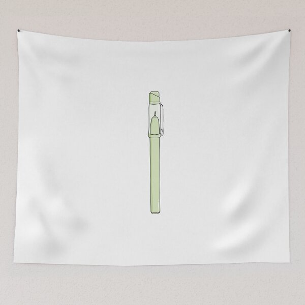 Item preview, Cute Green Pen Sticker – Pastel Study Aesthetic designed and sold by Papiertriangle.