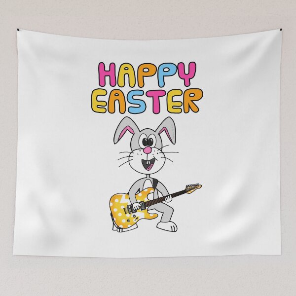 Item preview, Easter Bunny Playing Electric Guitar Guitarist Funny designed and sold by doodlerob.