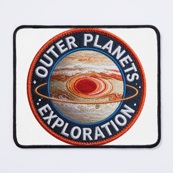 Item preview, Cute Solar System Illustration Outer Planets Exploration Jupiter Space Badge Design designed and sold by Uglyandcute.