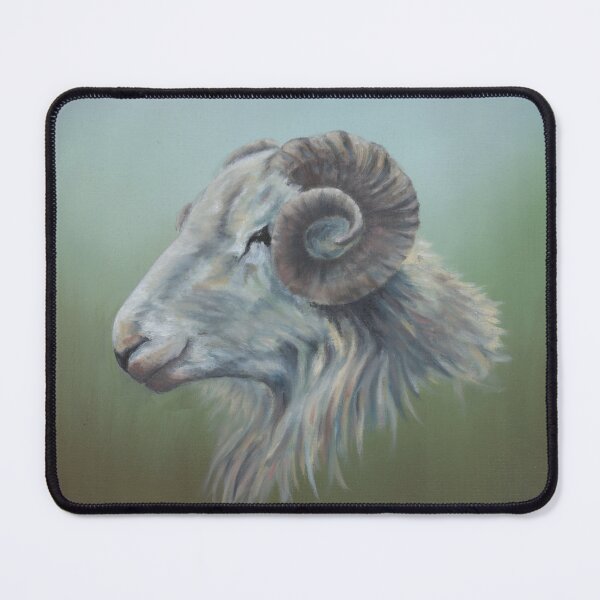 Item preview, Proud Ram Sheep Portrait Welsh Hills designed and sold by TheMossyShed.