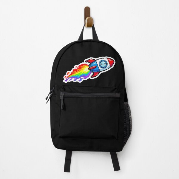 Item preview, Cute Kawaii Pixel Art Space Rocket Rainbow Trail designed and sold by PixelAlchemyHQ.
