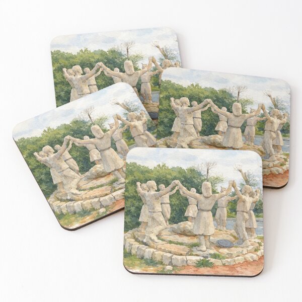 Item preview, Watercolor of the Sardana Monument – Montjuïc, Barcelona designed and sold by Miradas del Mundo.