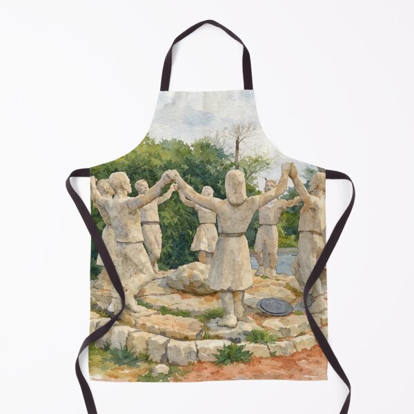 Item preview, Watercolor of the Sardana Monument – Montjuïc, Barcelona designed and sold by Miradas del Mundo.