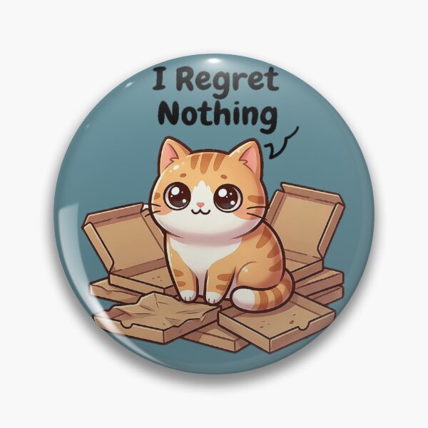 Item preview, Funny Cat Regret Nothing Pizza Boxes Kawaii designed and sold by MOONE FLOWER.