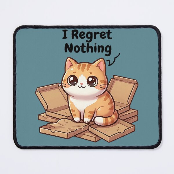 Item preview, Funny Cat Regret Nothing Pizza Boxes Kawaii designed and sold by MOONE FLOWER.