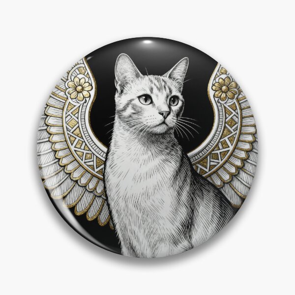 Item preview, Winged Egyptian Cat – Sacred Mythical Feline Minimalist Art designed and sold by CatVibesStudio.