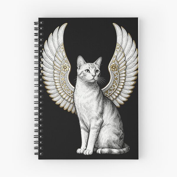 Item preview, Winged Egyptian Cat – Sacred Mythical Feline Minimalist Art designed and sold by CatVibesStudio.