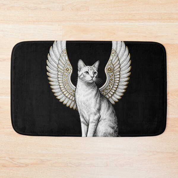 Item preview, Winged Egyptian Cat – Sacred Mythical Feline Minimalist Art designed and sold by CatVibesStudio.