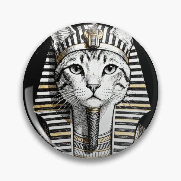 Item preview, Sphinx Cat Portrait – Egyptian Royal Minimalist Black and White Art designed and sold by CatVibesStudio.