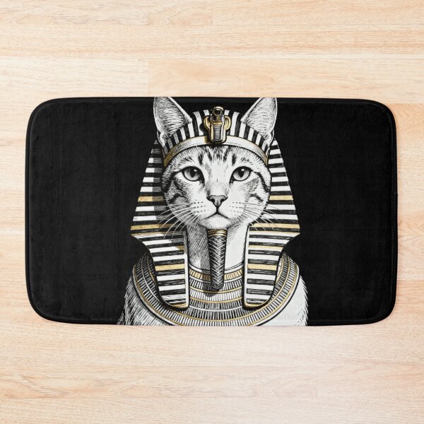 Item preview, Sphinx Cat Portrait – Egyptian Royal Minimalist Black and White Art designed and sold by CatVibesStudio.