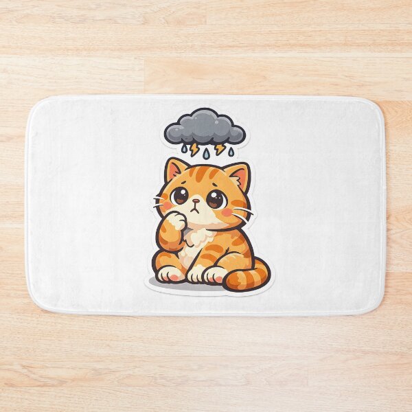 Item preview, Overthinking Again Cat designed and sold by KawaiiOrbit.