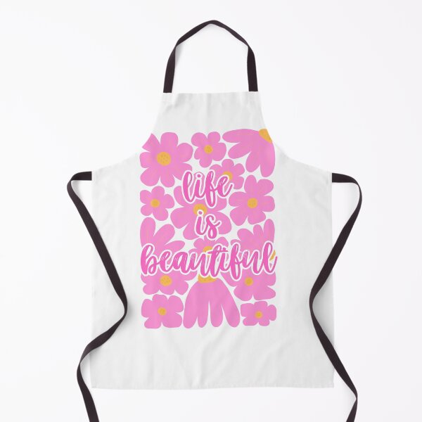 Item preview, “Life Is Beautiful” Pink Typography – Motivation Illustration designed and sold by iamKRUK.