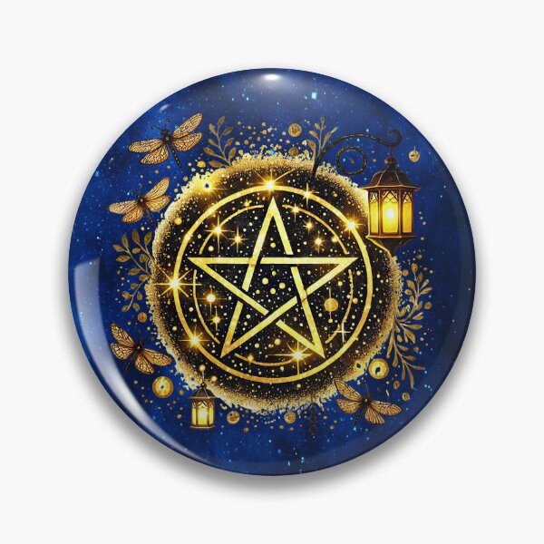 Item preview, Celestial Pentacle – Golden Forest Witchcraft Sigil designed and sold by MysticOzzy.