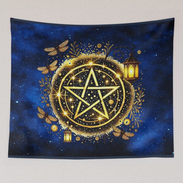 Item preview, Celestial Pentacle – Golden Forest Witchcraft Sigil designed and sold by MysticOzzy.