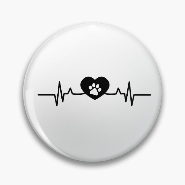 Item preview, Heart rate with paw - dog & cat lovers designed and sold by Vandavision.