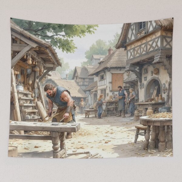 Item preview, Village life (Middle Ages) designed and sold by jefboutique6150.
