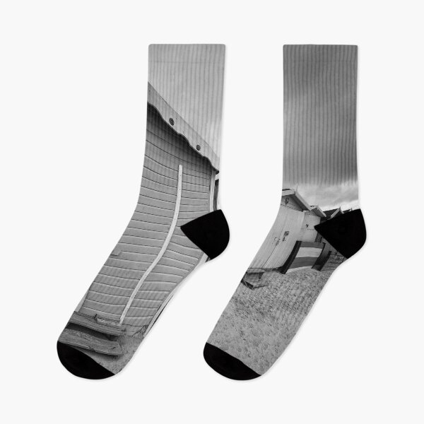 Item preview, English Beach Huts Monochrome designed and sold by Londonimages.