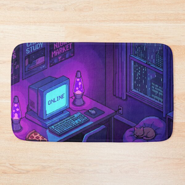 Item preview, Cozy Lo Fi Pixel Art Retro Gamer Room designed and sold by DigitalAnnaBanana.