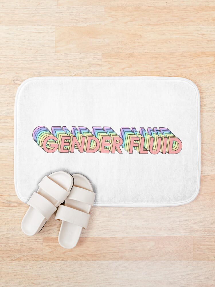 Thumbnail 1 of 6, Bath Mat, GENDER FLUID designed and sold by oddwonders.
