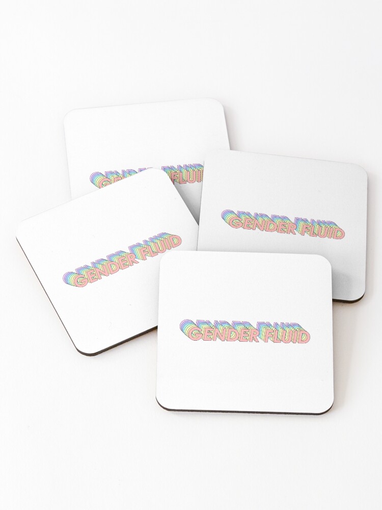Thumbnail 1 of 5, Coasters (Set of 4), GENDER FLUID designed and sold by oddwonders.