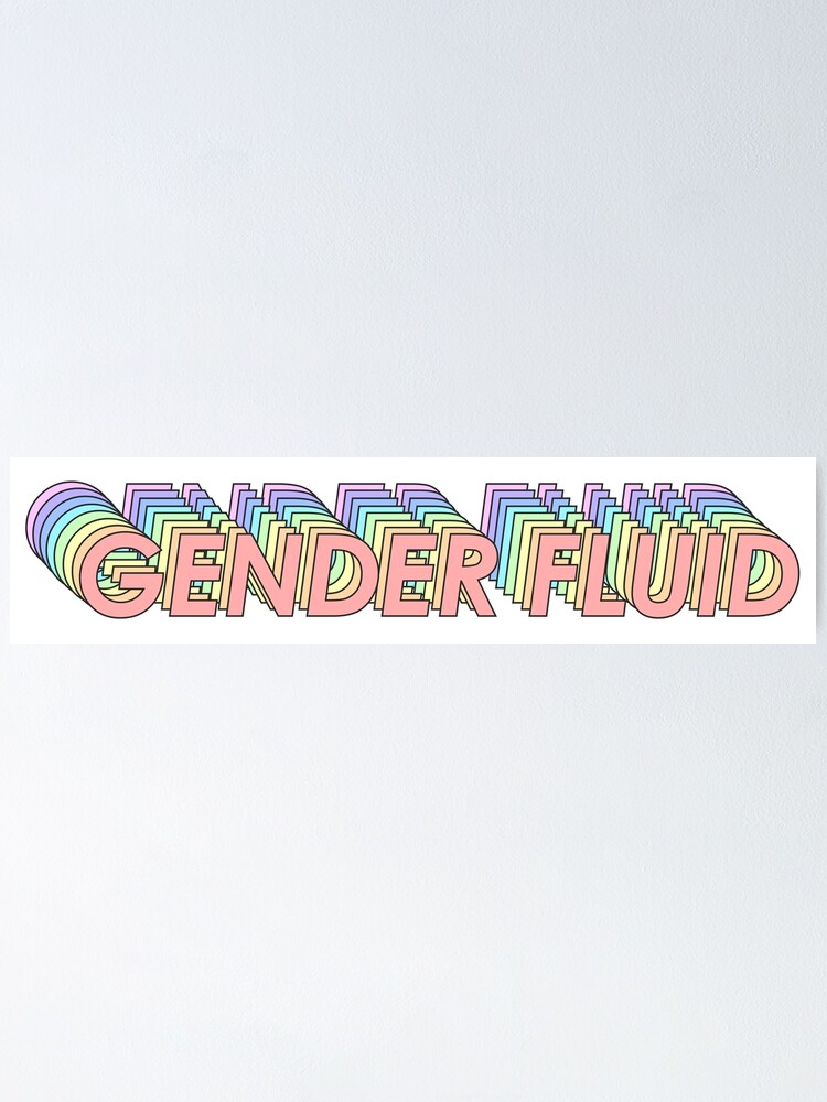 Thumbnail 1 of 3, Poster, GENDER FLUID designed and sold by oddwonders.