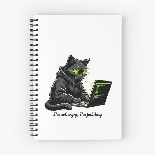 Item preview, Senior Developer Shirt – Black Cat Coding Hoodie – I'm Not Angry I'm Just Busy – Funny Software Engineer Apparel designed and sold by NUVYStudio.