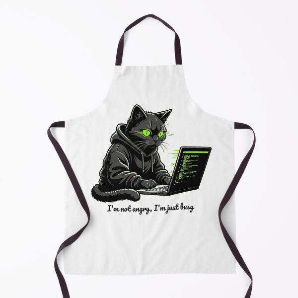Item preview, Senior Developer Shirt – Black Cat Coding Hoodie – I'm Not Angry I'm Just Busy – Funny Software Engineer Apparel designed and sold by NUVYStudio.