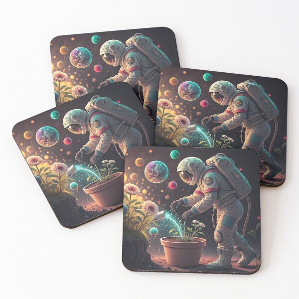 Item preview, Astronaut watering a plant in space designed and sold by LordOfWear.