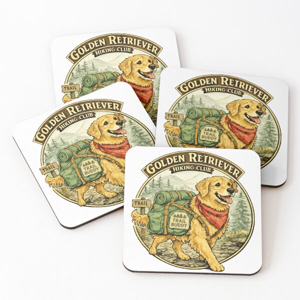 Item preview, Golden Retriever Hiking Club Mountain Dog Patch designed and sold by Envision Designs.