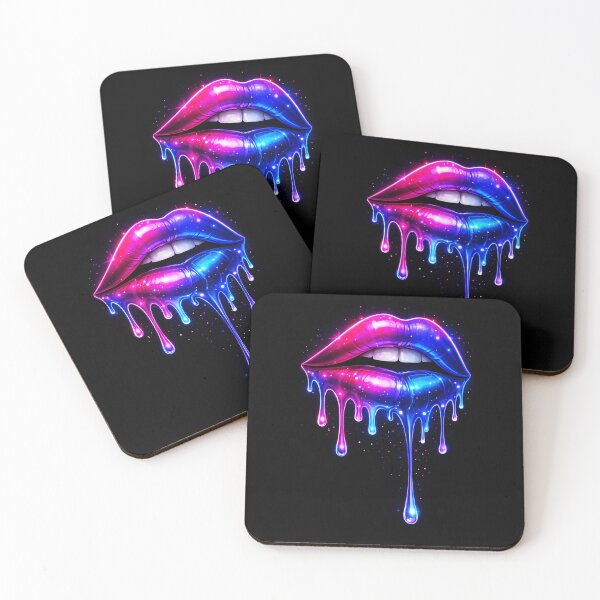Item preview, Neon Drip Kiss designed and sold by TheWonkyEaselCo.