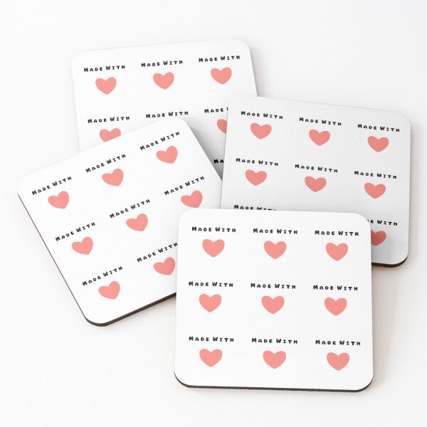 Item preview, Made With Love Sticker Packs Stickers Prints Posters Wall Art Magnet Home Coffee Cup Decoration TShirt Stationary Notebook Magnet Hat Kitchen Work School Office Redbubble Shop designed and sold by Saritas Boutique Shop.