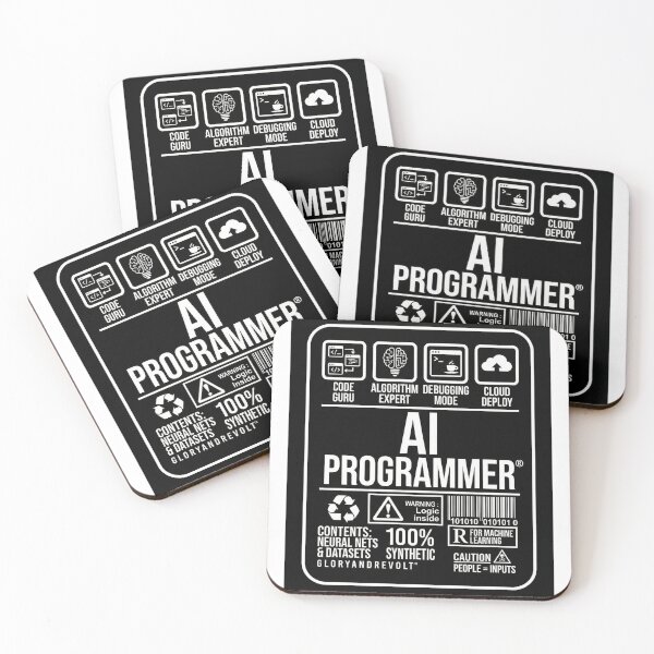 Item preview, Funny AI Programmer Artificial Intelligence Warning Label Graphic designed and sold by ZyricZyric.